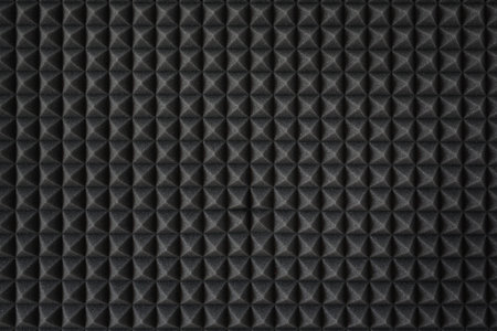 Acoustic foam. Dark gray foam silencerの写真素材