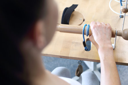 Rehabilitation, rehabilitation room exercisesの写真素材