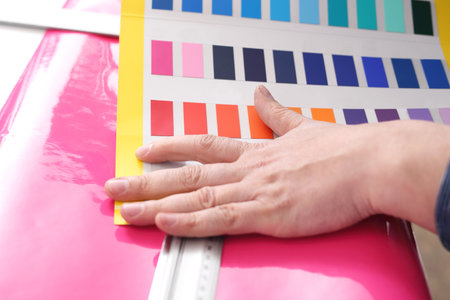 The color inverter. Interior design. Color matchingの写真素材