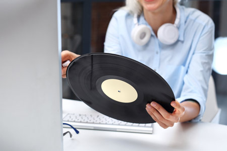 Vinyl. Music publishing house.の写真素材