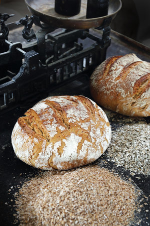 Natural bread from a traditional bakery.