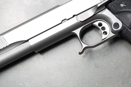 Glock. Detail of the construction of the gun.の写真素材