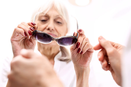 Eye protection from the sun, sunglasses with a filter.の写真素材