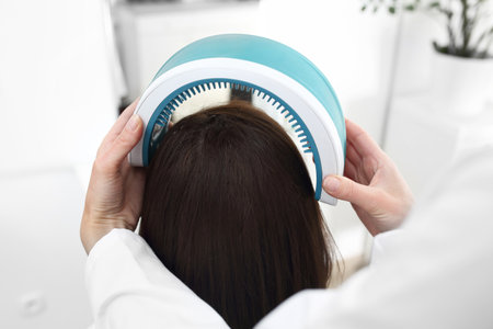 Tricholog, laser treatment of hair problems.の写真素材
