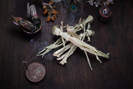 Magic dolls, voodoo dolls for love spells.の写真素材