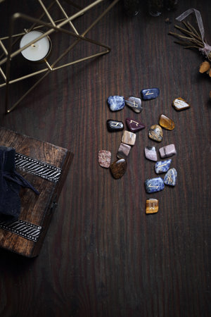 Magical rituals, symbols of runes, visit to the parlors fair.の写真素材