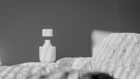 3d render of a bottle of creamの写真素材