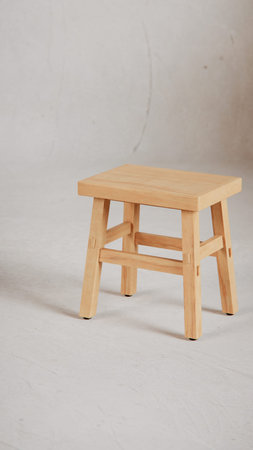 Wooden stool on a white background. Wooden stool on a white background.