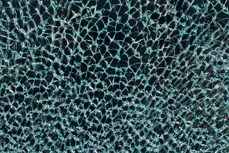 Cracked safety glassの写真素材