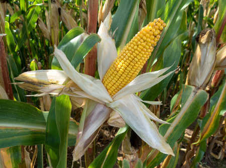 Peeled corncob
