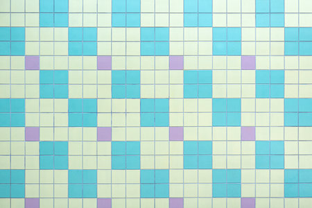 Old vintage tile pattern on a wall