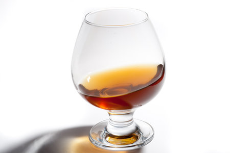 Fresh cognac for relax in nice glass