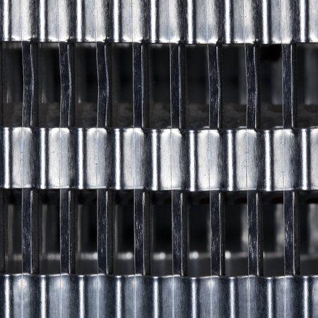 Closeup of a Baseboard Heating Elementの写真素材