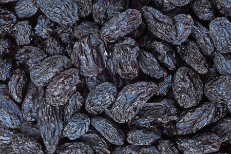 Black raisins backgroundの写真素材