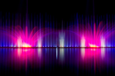 Musical Light Fountain の写真素材