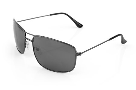 black sunglasses isolated on white の写真素材