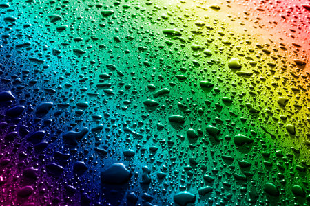 Water drops on metal surface  Abstract backgroundの写真素材