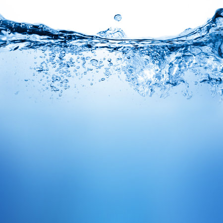 Water and air bubbles over white background Water and air bubbles over white background
