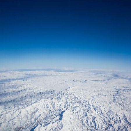 Mountains, aerial view. Beauty nature backgroundの写真素材