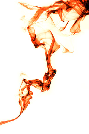 Abstract red flame over white backgroundの写真素材