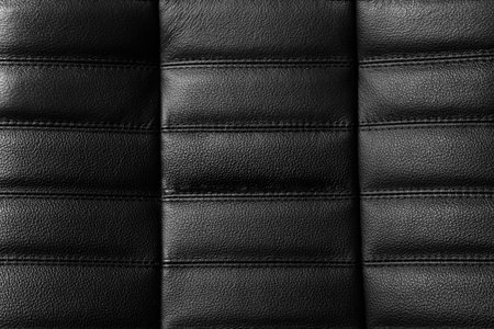 Black leather backgroundの写真素材