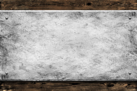 Wood with metal texture backgroundの写真素材