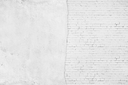 Old white brick stones wall backgroundの写真素材