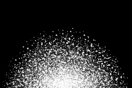Illustration of abstract scatter black dots over white backgroundの写真素材