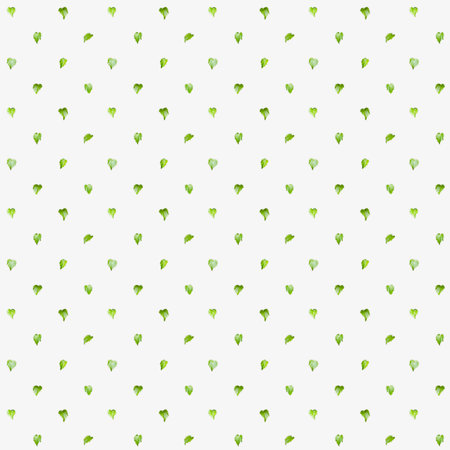 Green leaves isolated over white background. Seamless patternの写真素材