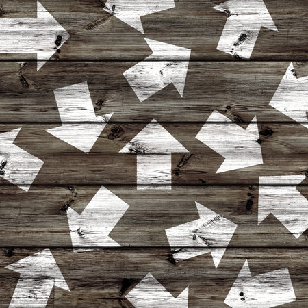 Wood texture background with white arrows