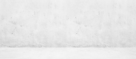 Blank concrete wide white wall texture backgroundの写真素材