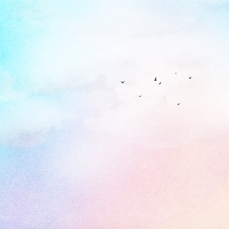 Abstract white cloud and blue sky backgroundの写真素材