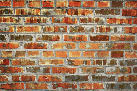 Old grunge brick wall backgroundの写真素材