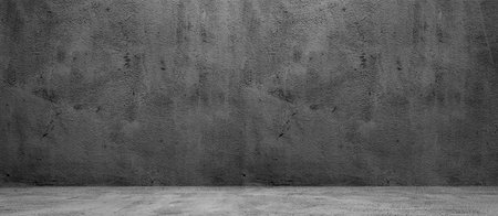 Blank concrete wide dark wall texture backgroundの写真素材