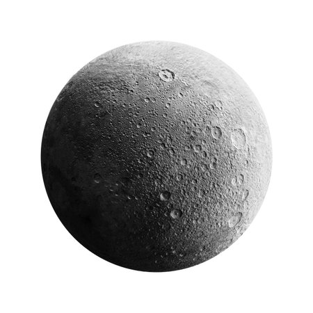 Full moon in space over white background.の写真素材