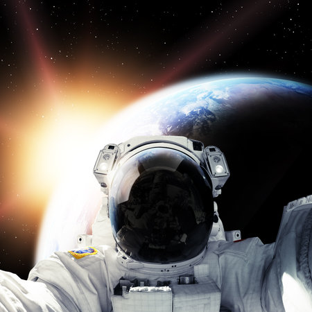 Astronaut in outer space.の写真素材