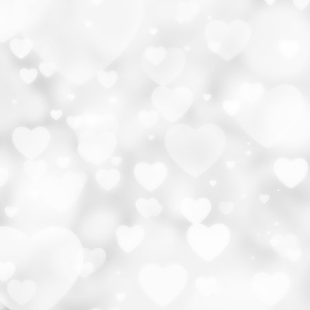 Golden hearts bokeh background. Valentines day cardの写真素材