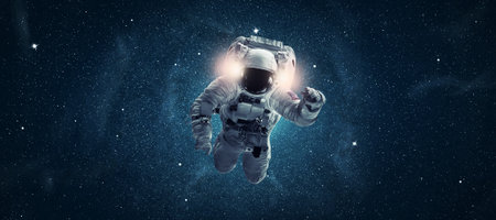 Astronaut in outer space.の写真素材