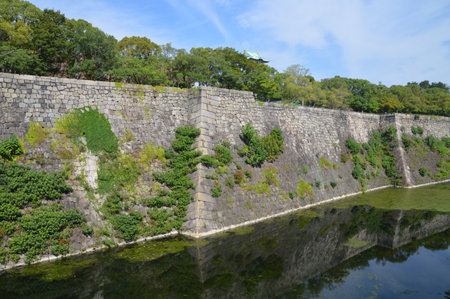 Japanese Castle Wallの写真素材