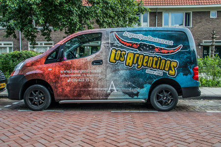 Car From The Argentina Restaurant Los Argentinos At Amsterdam The Netherlands 2018のeditorial素材