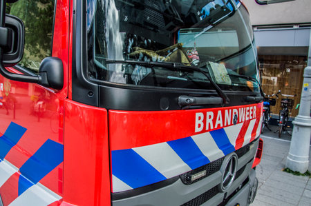 Bumper Of A Truck Of The Fire Department Of Amsterdam The Netherlands 2018