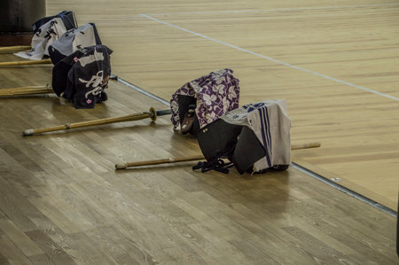 Kendo Helm And Swords At Osaka Japan 2016