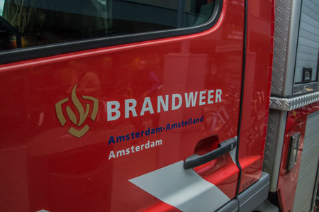 Logo From The Fire Department At Amsterdam The Netherlands 2018のeditorial素材
