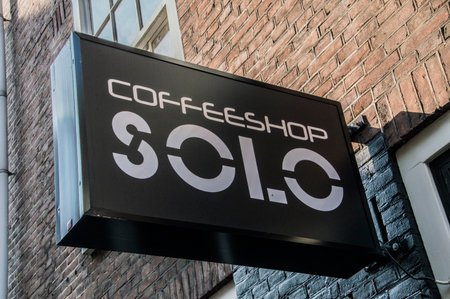 Coffeeshop Solo At Amsterdam The Netherlands 2018のeditorial素材
