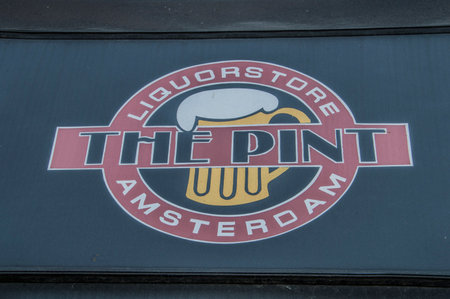 Logo From The Pint Liquor Shop At Amsterdam The Netherlands 2018のeditorial素材