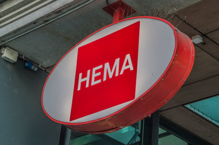 Billboard From The Hema Store At Amsterdam The Netherlands 2018のeditorial素材