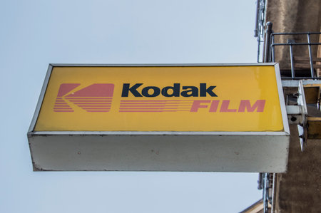 Billboard From Kodak Film From A Photography Shop At Amsterdam The Netherlands 2018のeditorial素材