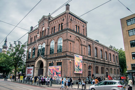 Paradiso Building At Amsterdam The Netherlands 2018. Summer Dance Forever Festivalのeditorial素材