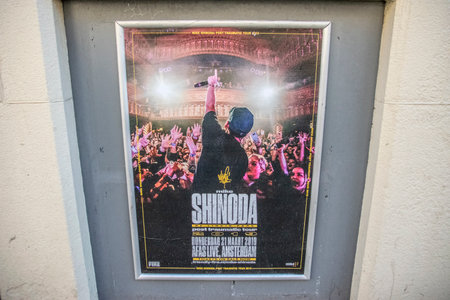 Billboard Mike Shinoda At Amsterdam The Netherlands 2019のeditorial素材