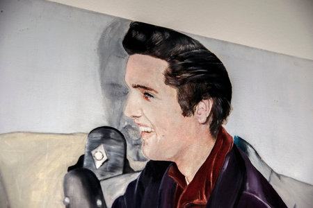 Painting Elvis 3 Generations By Jacqueline De Jong At The Stedelijk Museum At Amsterdam The Netherlands 2019のeditorial素材